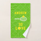 Tennis persoonlijke 30 liefdesdag sport hand voor handdoek (Handdoek)