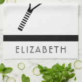 Tennis Persoonlijke naam of monogram Theedoek (Gevouwen)