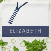 Tennis Persoonlijke naam of monogram Theedoek (Gevouwen)