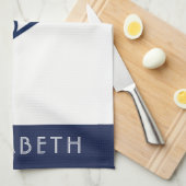 Tennis Persoonlijke naam of monogram Theedoek (Quarter Fold)