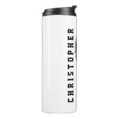 Tennis Persoonlijke naam of monogram Thermosbeker (Gedraaid links)