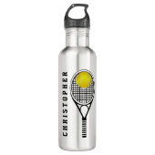 Tennis Persoonlijke naam of monogram Waterfles (Voorkant)