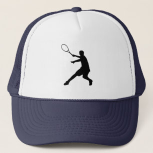 Tennis-pet met het silhouette-teken van tennisspel trucker pet