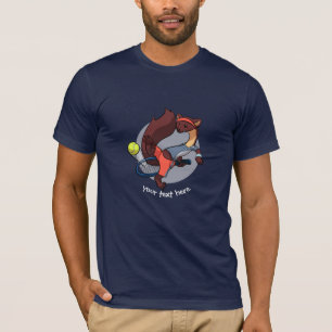 Tennis Pine Marten Trick Shot Cartoon afspelen T-shirt