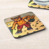 Tennis Ping-Pong Cat Bier Onderzetter (Linkerzijde)