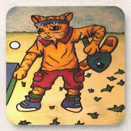 Tennis Ping-Pong Cat Bier Onderzetter