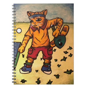 Tennis Ping-Pong Cat Notitieboek