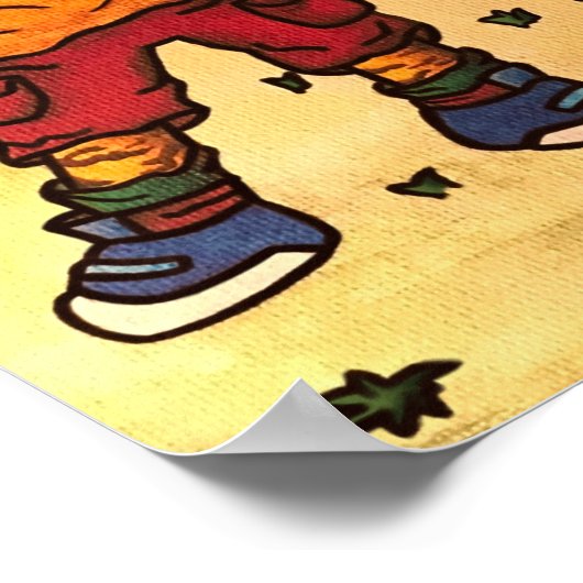 Tennis Ping-Pong Cat Poster (Hoek)