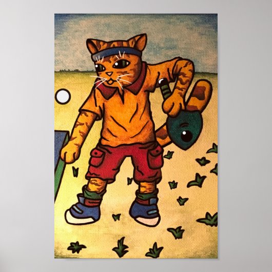 Tennis Ping-Pong Cat Poster (Voorkant)