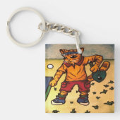 Tennis Ping-Pong Cat Sleutelhanger (Voorkant)