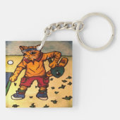 Tennis Ping-Pong Cat Sleutelhanger (Achterkant)