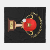 Tennis Ping Pong Champion Trophy Fleece Deken (Voorkant (Horizontaal))