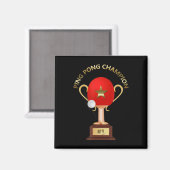 Tennis Ping Pong Champion Trophy Magneet (Voorkant / Achterkant)