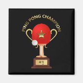 Tennis Ping Pong Champion Trophy Magneet (Voorkant)