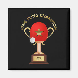 Tennis Ping Pong Champion Trophy Magneet