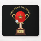 Tennis Ping Pong Champion Trophy Muismat (Voorkant)