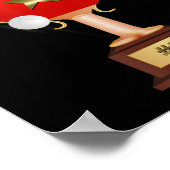 Tennis Ping Pong Champion Trophy Poster (Hoek)