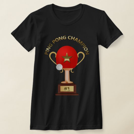 Tennis Ping Pong Champion Trophy T-shirt (Laagn)
