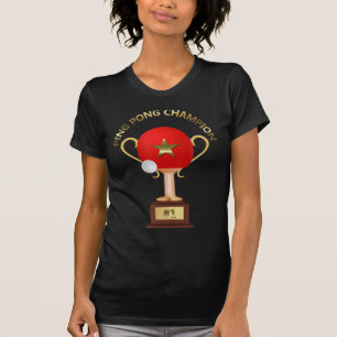 Tennis Ping Pong Champion Trophy T-shirt