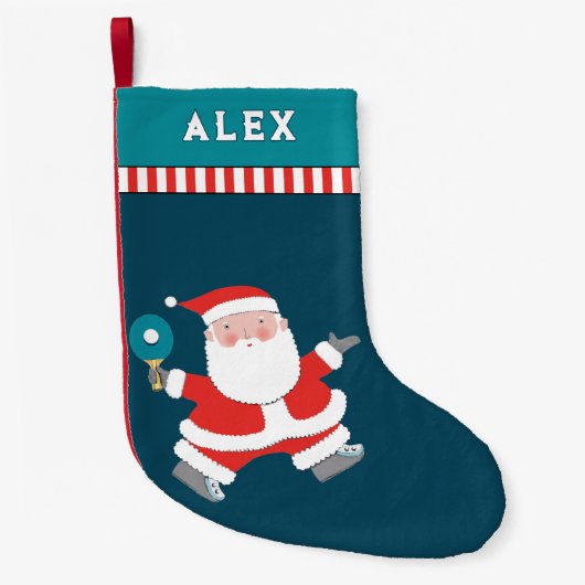 Tennis Ping-Pong Holiday Gift Kleine Kerstsok (Voorkant)