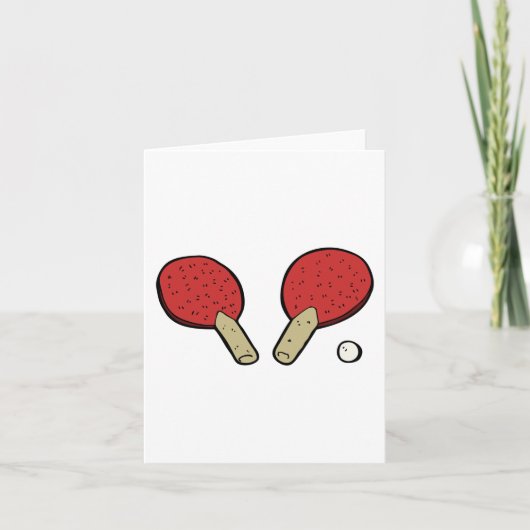 Tennis Ping Pong Kaart (Voorkant)