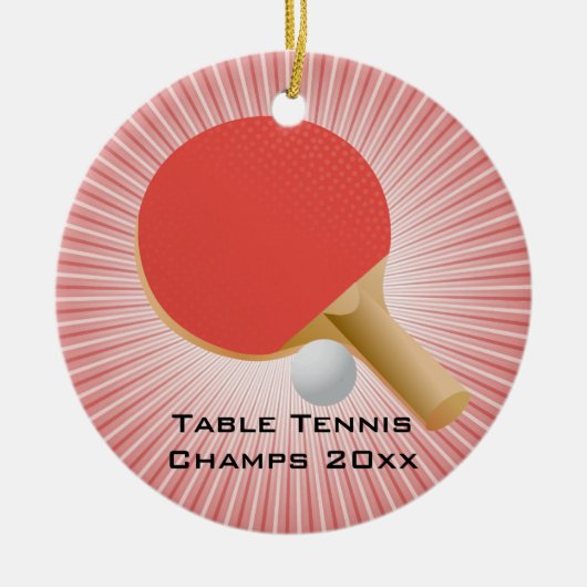 Tennis Ping Pong Ornament (Voorkant)