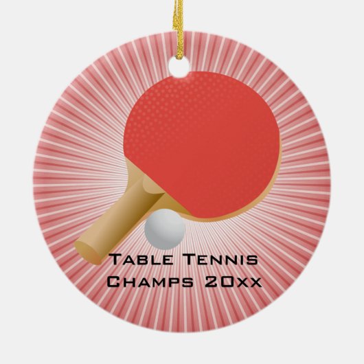 Tennis Ping Pong Ornament (Achterkant)