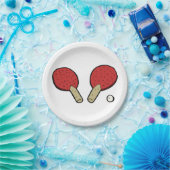 Tennis Ping Pong Papieren Bordje (Feest)