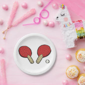 Tennis Ping Pong Papieren Bordje (Feest)