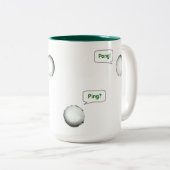 Tennis Ping-pong Tweekleurige Koffiemok (Voorkant rechts)