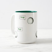 Tennis Ping-pong Tweekleurige Koffiemok (Voorkant links)