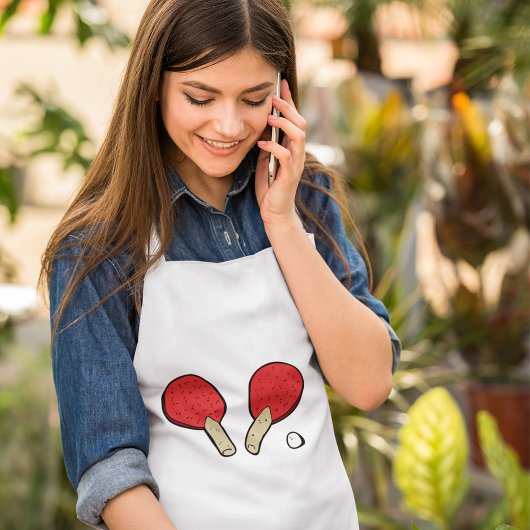 Tennis pingelt het Schort van de Volwassen pong va
