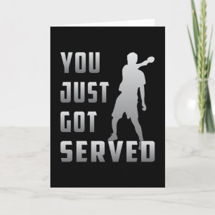 Tennis pingelt pingpong paddle Player Funny Gift Kaart