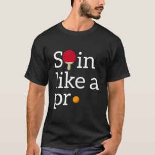 Tennis pingelt pingpongspin-ontwerp t-shirt