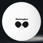 Tennis pingpong thema monogrammen naam pingelen pingpongbal<br><div class="desc">Eén tafeltennisspelers en dubbele teams zullen van deze tennis-thema houden. Het moderne ontwerp van de het pictogramstijl van de logo met twee pingelt pongrekens en een bal. Voeg jouw naam toe aan creëer van een aangepast ontwerp.</div>