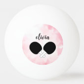 Tennis pingpong thema Monogramnaam Pingpongbal (Voorkant)