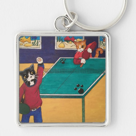 Tennis pingpongkatten sleutelhanger (Voorkant)