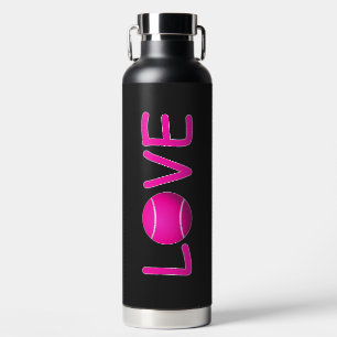 Tennis Pink LOVE Black Waterfles