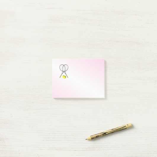 Tennis Pink Sports Post-it® Notes (Op bureau)