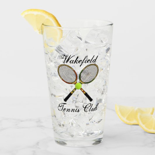 Tennis Pint Glass Glas (Voorkant ijs)