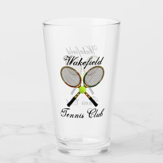 Tennis Pint Glass Glas (Voorkant)