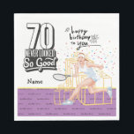 Tennis player 70th Birthday player Servet<br><div class="desc">Vandaag is een speciale dag voor een zeer speciale tennisspeler. Vandaag worden onze vriend en collega 70 jaar oud! We weten allemaal hoeveel deze speler van tennis houdt, dus hoe kan je het beter vieren dan met een spel? Maar laten we eerst deze getalenteerde atleet een heel gelukkige verjaardag wensen!...</div>