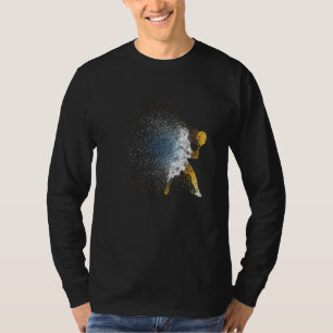 Tennis Player Abstracte Court Racket Ball Match Sp T-shirt