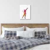 tennis player at service serving silhouette 01 canvas afdruk (Insitu (Slaapkamer))
