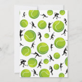 Tennis Player & Ball Birthday Party Kinder Coach F Kaart (Achterkant)