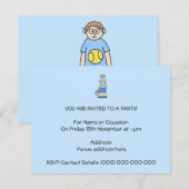 Tennis Player Boy. Kaart (Voorkant / Achterkant)