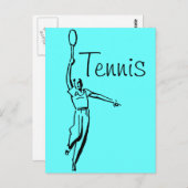 Tennis Player Briefkaart (Voorkant / Achterkant)