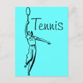 Tennis Player Briefkaart (Voorkant)