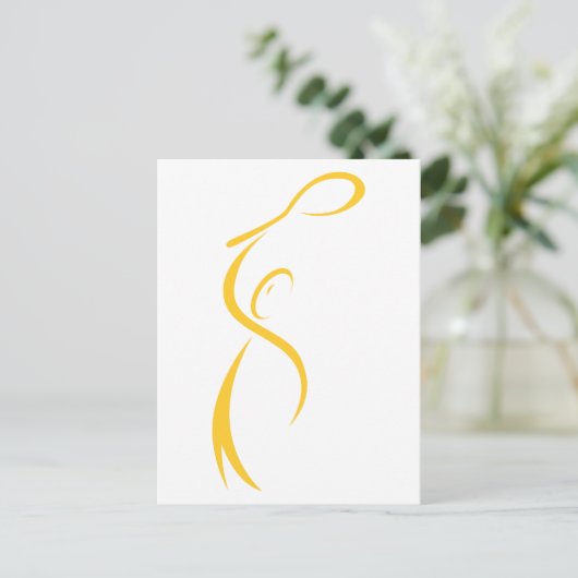 Tennis Player Briefkaart (Staand voorkant)