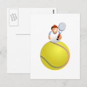 Tennis Player Briefkaart (Voorkant / Achterkant)